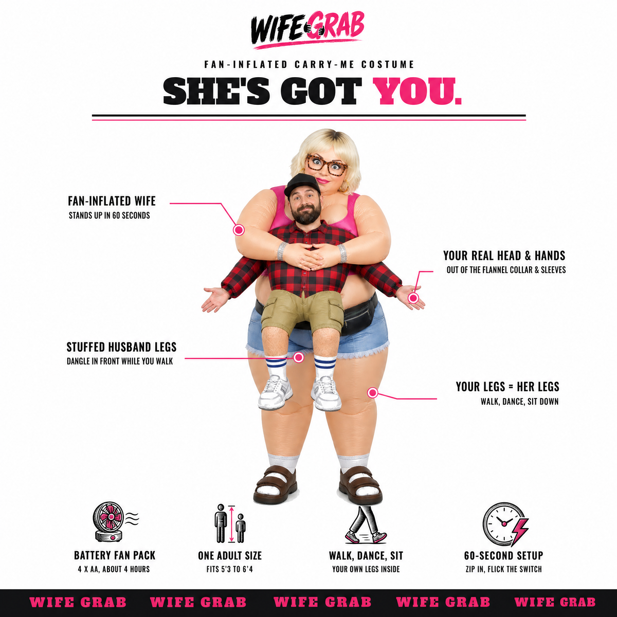 Wife Grab Inflatable Costume